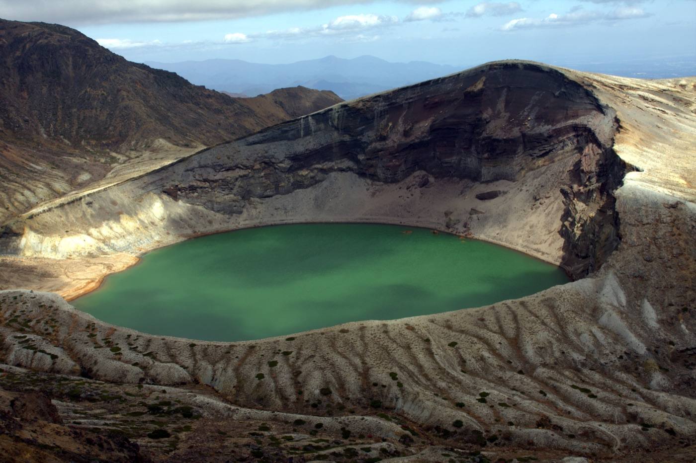 the Okama crater lake at Zao